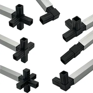 Connecteurs d'angle carrés multiples en plastique d'usine pour raccords de tuyauterie en aluminium