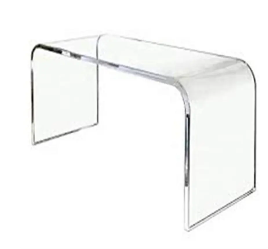 透明な透明なアクリルのオフィステーブルアクリルの装飾モダンなクリスタルの家具ホームオフィスのための丸いアクリルのコーヒーテーブル