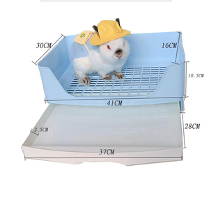Large Eco-Friendly Rabbit Toilet Trainer Potty Corner <b>Tray</b> Litter Drawer for Adult Hamster Guinea Pig Galesaur Bunny Pet Pan - Product Image 3