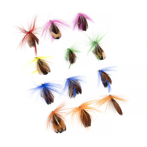 12 Uds señuelo de pesca de acero inoxidable mantequilla mosca insectos diferentes estilos salmón moscas trucha cebos de agua media río lago pesca - Product Image 3
