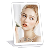 Dispositif de maquillage rechargeable miroir led cosmétique miroir led de bureau pliable pour le maquillage