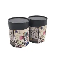 Boîte d'emballage en tube de papier kraft pour aliments, impression personnalisée, thé, café/épices, poudre de protéines, tube en papier