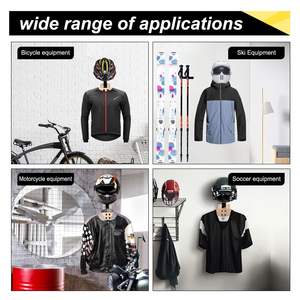 Support mural rétractable en métal robuste à trois niveaux pour gilet tactique, idéal pour le rangement des vélos et motos - Product Image 5