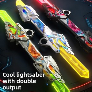 Épée <span class=keywords><strong>laser</strong></span> musicale télescopique en plastique colorée, best-seller transfrontalier, pour <span class=keywords><strong>jouet</strong></span> enfant 2-en-1 avec spinner à doigts, pour tous les âges - Product Image 5