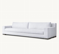 Canapé d'angle rectangulaire moderne de luxe personnalisable, garnissage en tissu et éponge, idéal pour hôtels et villas, une place