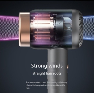 เครื่องเป่าผมแบบชาร์จไร้สายสำหรับใช้ในครัวเรือน, เครื่องเป่าผมประจุลบความเร็วสูง, การดูแลเส้นผมแบบไร้ใบพัดกำลังสูง, แห้งเร็ว - Product Image 4