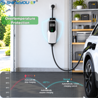 Station de recharge AC de type 2 SHINEYOU, directement de l'usine, IEC-61851-1 J1772, prise Nema 5 50 personnalisée, 32A 22KW, chargeur EV portable de niveau 2