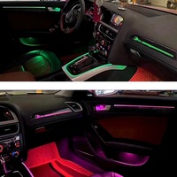Lampu dekorasi Led Interior mobil, lampu dekorasi untuk 19-23 Audi A6 A7 C8 64 warna