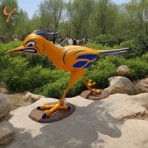 ประติมากรรมเรซิ่นรูปปั้นสัตว์ขนาดใหญ่รูปปั้นไก่โกรธแบบสั่งทำ - Product Image 1