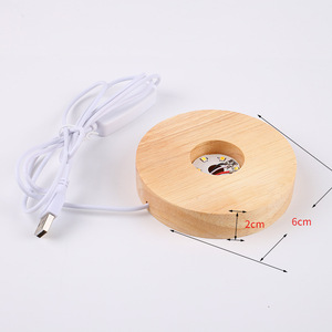 New Arrival pha lê bóng 3D <span class=keywords><strong>LED</strong></span> ánh sáng ban đêm cơ sở với màu sắc thay đổi đèn USB powered thiết kế hiện đại cho trang trí nội thất - Product Image 3