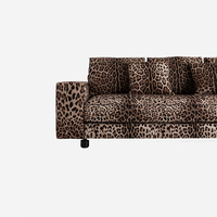 Canapé haut de gamme Divano Italiano marque de luxe canapé en tissu léopard Azalea pour salon chambre hôtel