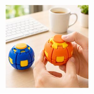 Compact <b>Desk</b> Relief Sphere Gear Driven Spinner Toy Quiet <b>Rotation</b> Focus Gadget Travel Gift Wholesale Supplier Pack - Product Image 4