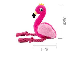 <strong>Wholesale</strong> Pet Chew <strong>Toys</strong> Flamingo <strong>Parrot</strong> Owl and Owl Teething Doll for Dogs' Tooth-Growth Cross-Border - Product Image 4