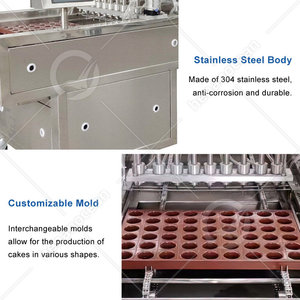 Máquina Automática para Rellenar y Dosificar Masa de Cupcakes con Chocolate, de Acero Inoxidable Industrial, Marca OCEAN - Product Image 4
