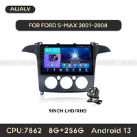 Haute qualité manuel AC Android Auto écran de voiture pour FORD S-MAX Ford Galaxy populaire multimédia lecteur vidéo Navigation GPS Carplay