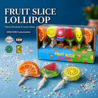 Sucettes en forme de fruits - Saveurs mélangées pastèque, orange, citron, bonbons durs, personnalisables
