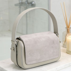 Bolso de Hombro Mini para Mujer, Diseño de Solapa de Gamuza, Bolso de Mano Elegante con Asa Superior - Product Image 1
