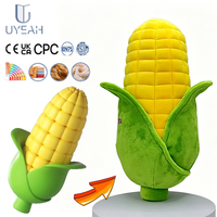 Pabrik OEM/ODM Uyeah CE/EN71, Boneka Jagung Kuning Lucu Custom, Bantal Boneka Kartun Isi Kapas Lembut, Hadiah Bermerek