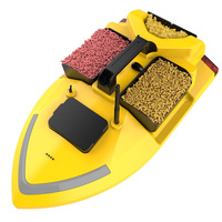 Bateau à appâts de pêche à triple compartiment, capacité de 4,4 lb, navigation GPS, portée de 500 m, 40 points de navigation automatique, pêche de nuit