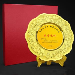Customized Brass Gold Silver, Bronze Metal <b>Plaque</b> Award Souvinir Plate Aluminum Plates Round Gift Souvenir Plate/ - Product Image 4