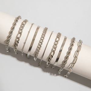 Vente en gros de <span class=keywords><strong>10</strong></span> bracelets tendance transfrontaliers en forme d'épi de blé et torsadés, provenant d'Europe et d'Amérique, en alliage simple de type os de serpent - Product Image 5