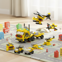 Set di Costruzioni 6 in 1 Aerei 118 Pezzi, Modellini in Mattoncini, Giocattolo da Costruzione Fai-da-Te, Regalo in Plastica ABS, Missile Bear 8970-3