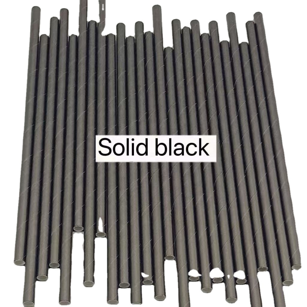 Smartops 6mm-10mm Custom Printed Disposable Paper Straws Recyclable & Biodegradable Individual Wrapped