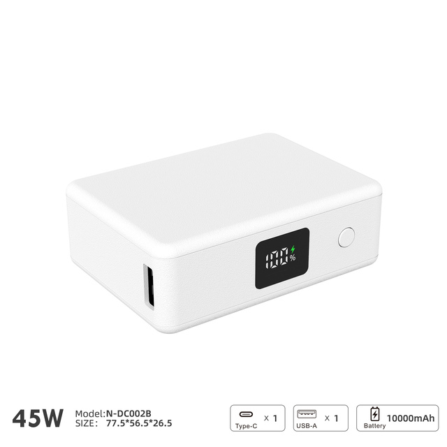 N-DC002B 45W Fast Charging Power Bank 10000mAh, Digital Display & Dual Ports Portable Charger