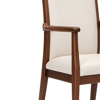Chaise de salle à manger moderne en bois, fauteuil rembourré, siège beige, ton noyer, mobilier pour salle à manger, café, hôtel