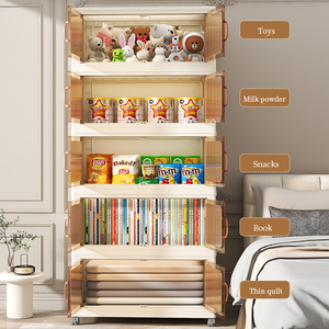 กล่องเก็บของเล่นพลาสติกพร้อมที่จับวางซ้อนกันได้สำหรับเด็กประหยัดพื้นที่ - Product Image 3