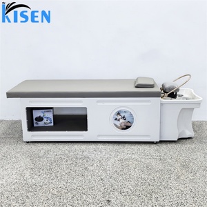 KISEN High <b>End</b> Barbershop Thai Style Electric Shampoo <b>Bed</b> with Water Circulation Storage Portable Head Therapy SPA Shampoo <b>Bed</b> - Product Image 3