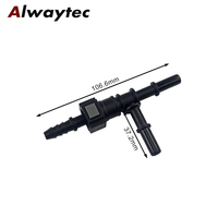 Connecteur de ligne de carburant pour voiture, raccord en T, tuyau en nylon, coupleur droit, connecteur à déconnexion rapide, pièces de rechange automobiles, 7,89 mm ID6