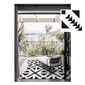 Azulejos de Cerámica Hechos a Mano Antideslizantes de Color Blanco y Negro con Textura de <span class=keywords><strong>Parquet</strong></span> y Ladrillo Refractario <span class=keywords><strong>para</strong></span> Paredes y Pisos Interiores, Estilo Tailandés - Product Image 1