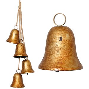 ของตกแต่งผนังทรงกระดิ่งโลหะสไตล์เรโทรสีทอง ยี่ห้อ Weisita จากโรงงานโดยตรง ผลิตในกวางตุ้ง ดีไซน์โบราณสุดประณีต - Product Image 1