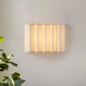 Lampe murale avec abat-jour en acrylique, Source de lumière LED, Base d'ampoule E27, contrôle par interrupteur, pour couloir, chevet, Design minimaliste japonais - Product Image 4