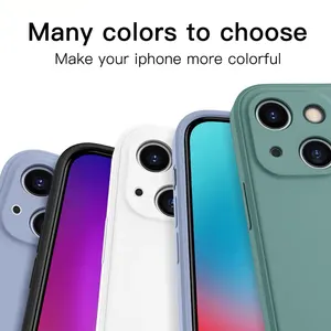 Funda de teléfono colorida para apple iPhone 14, 13, 12, 11 Pro MAX, mini SE, funda trasera de silicona suave de Color caramelo
