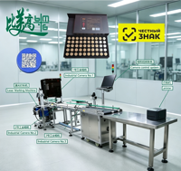 Équipement de production de bouchons de bouteilles à haute efficacité avec gravure laser UV autofocus, marquage de code QR et inspection multicaméras