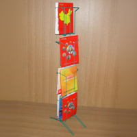 Support de forme de tige de fer support de sol léger présentoir de brochures en fil métallique pour exposition