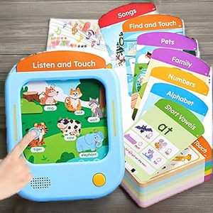 Tableta <span class=keywords><strong>de</strong></span> Aprendizaje para Niños OEM, 156 Páginas, Tarjetas <span class=keywords><strong>de</strong></span> Memoria Flash con Función Tocar y Leer, 20 Juegos, Juguete Montessori, Alfabeto, Fonética, Matemáticas, Colores, Formas, Canciones - Product Image 2