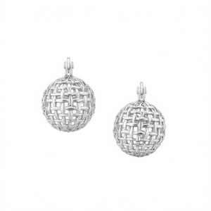 Pendientes clásicos de plata 925 con forma de bola para mujer, joyería de uso diario - Product Image 1
