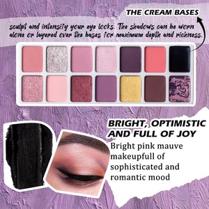Logotipo personalizado 14 colores Smooth Spring Eyeshadow Clear Pack Etiqueta Privada Vegano Multicromo Creamy Buttery Eyeshadow Palette - Product Image 2
