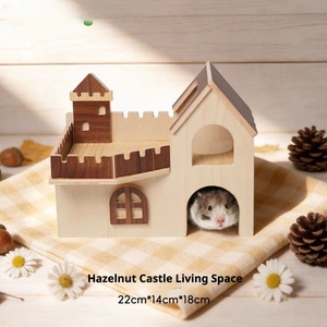 Cachette pour hamster en bois massif, écologique, sur le thème de la forêt, pour grands espaces - Product Image 1