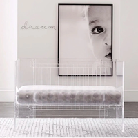 Lit pour bébé en acrylique non toxique écologique sûr et transparent Service de traitement de coupe personnalisée pour berceau de bébé