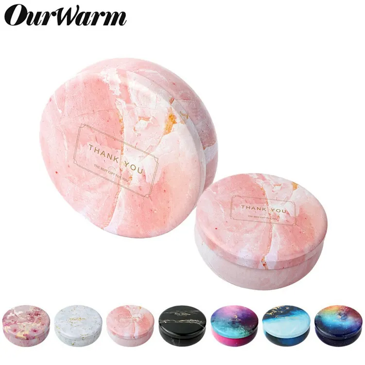 New Design Embossing Printing Craftsmanship Circle Cookie Gift Metal Tin Box