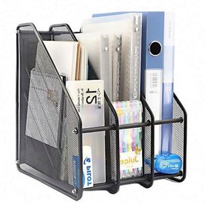 ที่ใส่เอกสารแบบตาข่ายโลหะ 3 ช่อง สำหรับจัดระเบียบโต๊ะทำงาน - Product Image 1