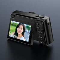 Caméra vidéo numérique sans miroir professionnelle 4K HD avec zoom 16x, écran IPS rabattable de 3,0 pouces, photos 64MP et capteur CMOS pour cartes SD/TF