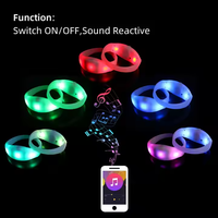 Bracelet LED activé par la musique avec logo personnalisé Bracelet en silicone avec lumière flash contrôlée par le son pour les fêtes Bracelets promotionnels