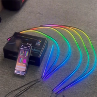 Kit de Luces LED de Ambiente Personalizadas de Fábrica OEM, 10 en 1, RGB, Sinfonía Dinámica, Luces LED Interiores para Automóvil, Luz Ambiental para Automóvil