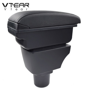 Vtear Bracciolo Anteriore per Auto in ABS e Pelle PU con Caricatore USB, Portabicchieri e Vano Portaoggetti Centrale, Accessori Interni per Ford <span class=keywords><strong>Figo</strong></span> 2018 - Product Image 4
