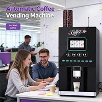 Distributeur automatique de café en libre-service pour bureau, hall d'hôtel, aéroport – Café fraîchement moulu, du grain à la tasse, utilisation facile